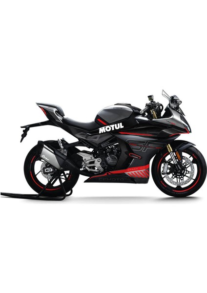 Cf Moto 450SR Motul Orta Şase Tasarım Motosiklet Sticker Etiket Modeli Beyaz fiyatları