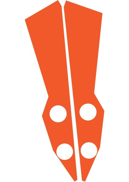 Cf Moto NK250 Ön Çamurluk Sağ Sol Turuncu Renk Sticker Etiket Kaplama Modeli 2019-2024