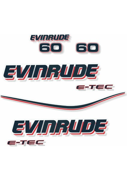 Evinrude 60 Hp Tekne Sticker Etiket Modeli