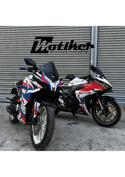 Bajaj Bmw Mavi Kırmızı Sticker Etiket Modeli fiyatları