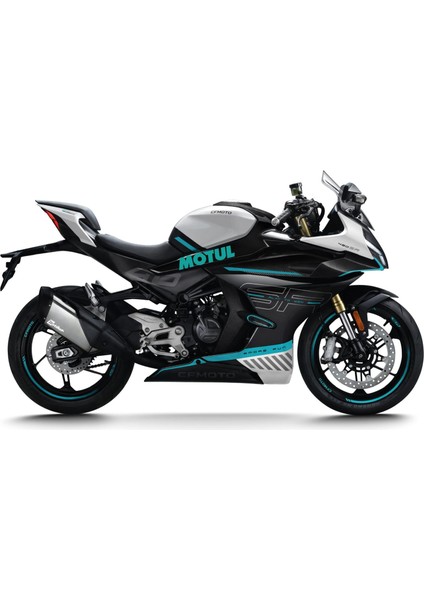 Cf Moto 450SR Motul Orta Şase Tasarım Motosiklet Sticker Etiket Modeli Turkuaz fiyatları