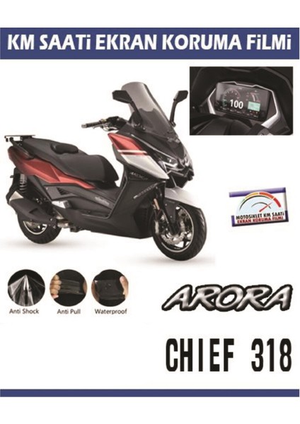 Arora Ariic Chief 318 Serisi Motosiklet Ekran Km Koruyucu