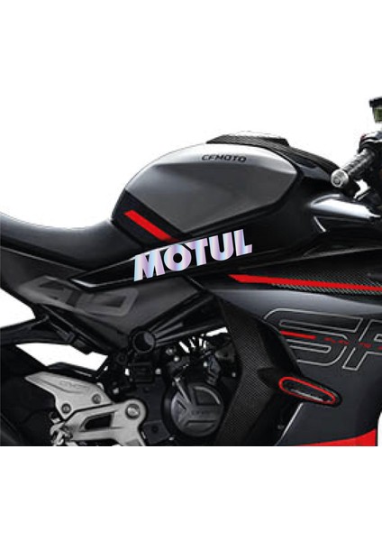 Cf Moto 450SR Motul Orta Şase Tasarım Motosiklet Sticker Etiket Modeli Hologram