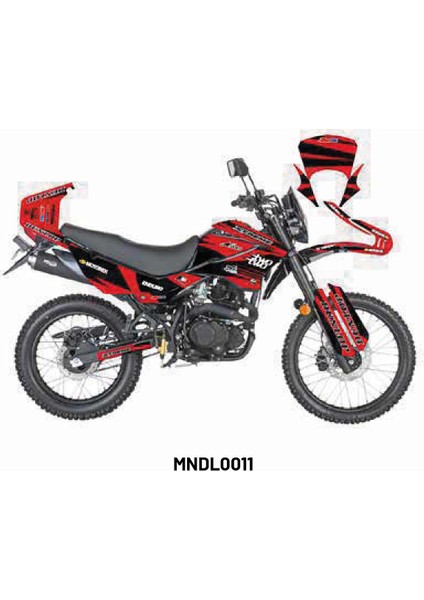 Mondial X-Treme "two Two Red" Tasarım Motosiklet Sticker Etiket Modeli
