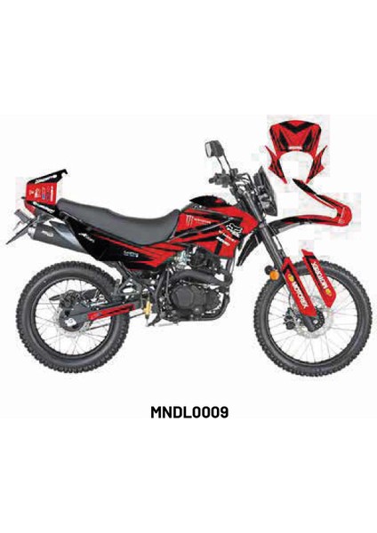 Mondial X-Treme "red Fox" Tasarım Motosiklet Sticker Etiket Modeli