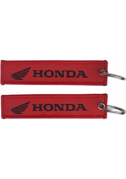 Honda Siyah Dikişli Kırmızı Anahtarlık
