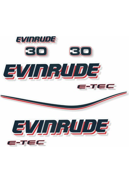 Evinrude 30 Hp Tekne Sticker Etiket Modeli