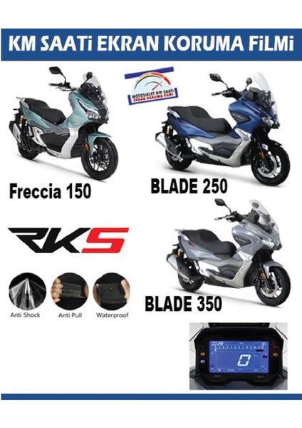Rks Blade 250/350 Freccia 125/150 Motosiklet Ekran Km Koruyucu