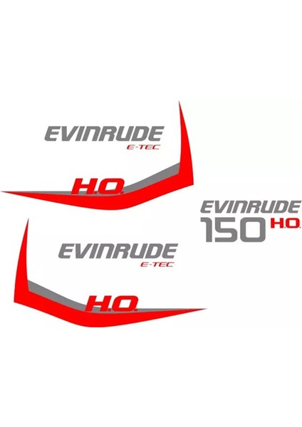 Evinrude 150 Hp Tekne Sticker Etiket Modeli