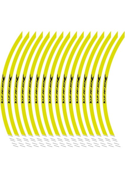 Dominar 250-400 Baskılı Sarı Iki Renk Jant Sticker Etiket Modeli