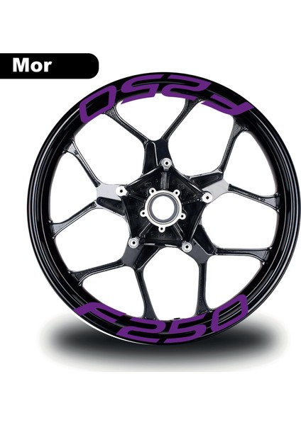 Bajaj F250 Jant Içi Yazı Sticker Modeli Mor