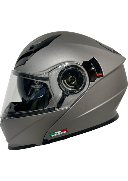 Sw 926 Titanyum Gri Motosiklet Kask