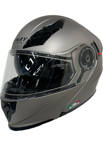 Sw 926 Titanyum Gri Motosiklet Kask