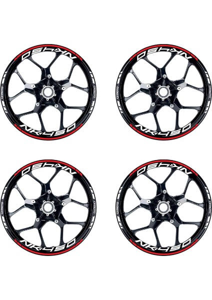 Kırmızı Cfmoto 450NK Motosiklet Jant Sticker Etiket Modeli Iç & Dış Takım fiyatları