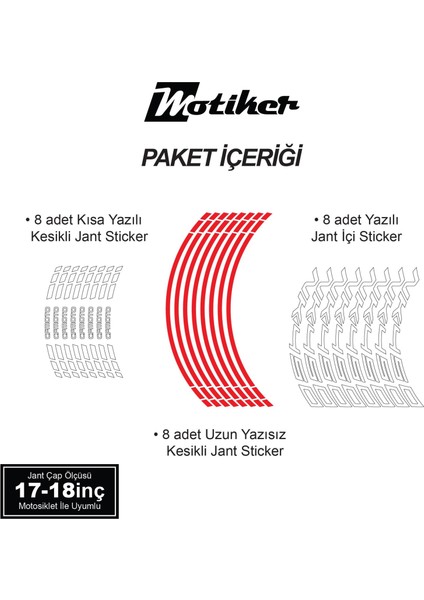 Kırmızı Cfmoto 450NK Motosiklet Jant Sticker Etiket Modeli Iç & Dış Takım fırsatları