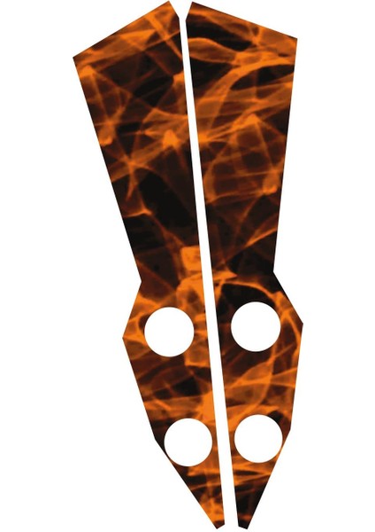 Cf Moto NK250 Ön Çamurluk Sağ Sol Turuncu Duman Renk Sticker Etiket Kaplama Modeli 2019-2024