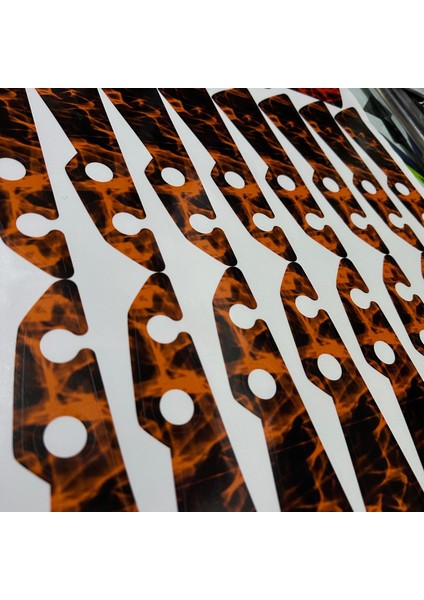 Cf Moto NK250 Ön Çamurluk Sağ Sol Turuncu Duman Renk Sticker Etiket Kaplama Modeli 2019-2024 fırsatları