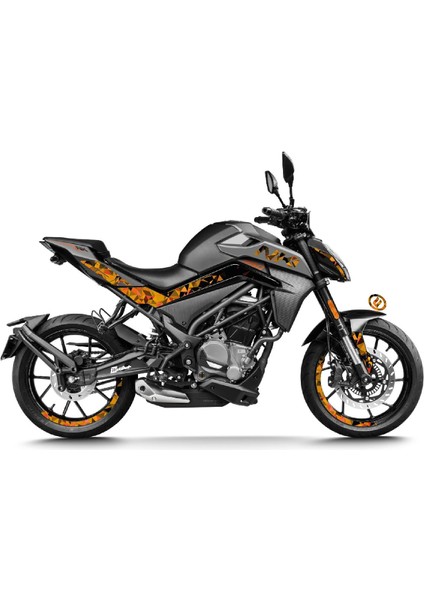Cf Moto NK250 Orange Triangle Tam Takım Model Sticker Modeli