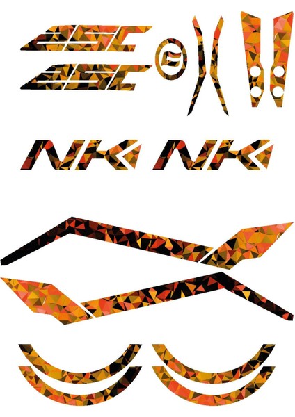 Cf Moto NK250 Orange Triangle Tam Takım Model Sticker Modeli