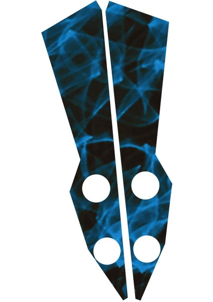 Cf Moto NK250 Ön Çamurluk Sağ Sol Mavi Duman Renk Sticker Etiket Kaplama Modeli 2019-2024