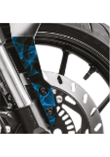 Cf Moto NK250 Ön Çamurluk Sağ Sol Mavi Duman Renk Sticker Etiket Kaplama Modeli 2019-2024 modelleri