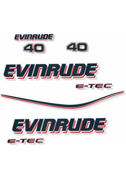 Evinrude 40 Hp Tekne Sticker Etiket Modeli