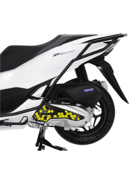 Honda Pcx Radyator Kapağı Kaplama Sticker Koruma Etiket Modeli Bal Peteği Sarı