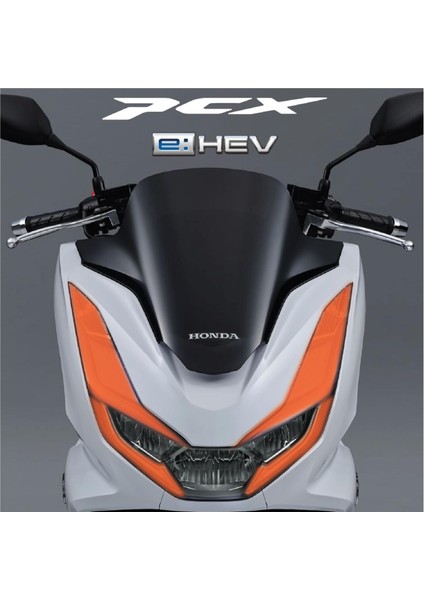Honda Pcx Ön Far Kaşı Şeffaf Sticker Turuncu modelleri