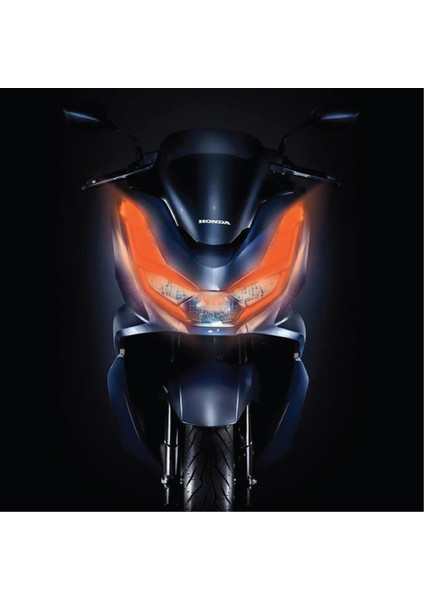 Honda Pcx Ön Far Kaşı Şeffaf Sticker Turuncu indirimleri
