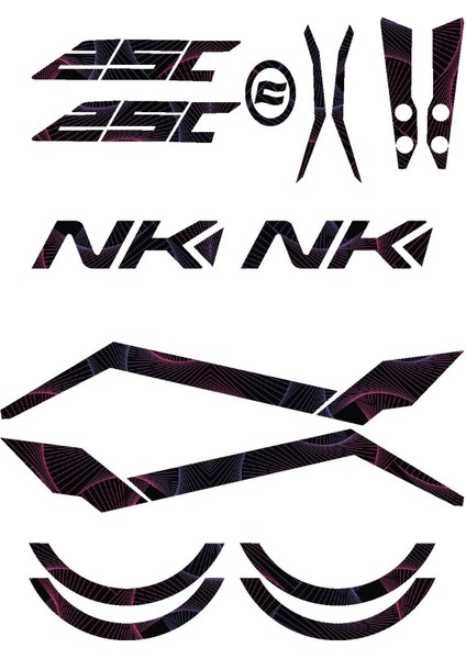 Cf Moto NK250 Amoled Line Tam Takım Model Sticker Modeli fiyatları