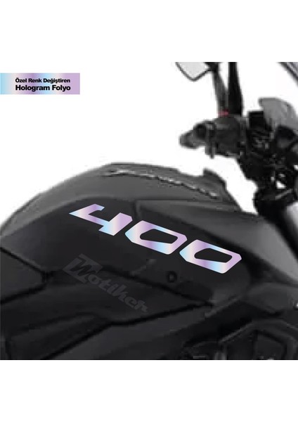 Bajaj Dominar Hologram 400 Yazı Sticker Etiket Modeli