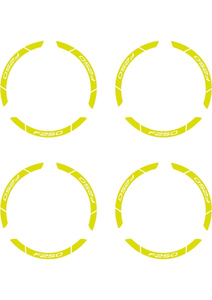 Neon Sarı Bajaj F250 Geniş Jant Sticker Etiket Modeli fırsatları