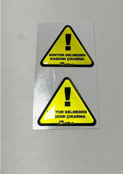 Doktor Gelmeden Kaskımı Çıkartma Damla Sticker Etiket Modeli 4x4 cm