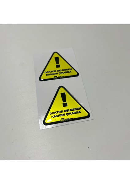 Doktor Gelmeden Kaskımı Çıkartma Damla Sticker Etiket Modeli 4x4 cm