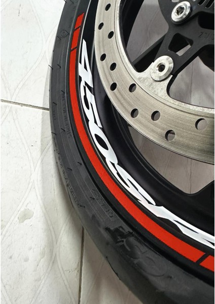 Cfmoto 450SR Sticker Jant Iç & Dış Yazılı Etiket Modeli Kırmızı - Beyaz fiyatları