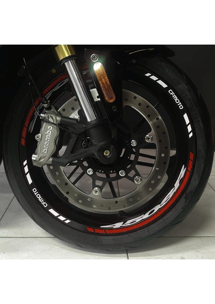 Cfmoto 450SR Sticker Jant Iç & Dış Yazılı Etiket Modeli Kırmızı - Beyaz fırsatları