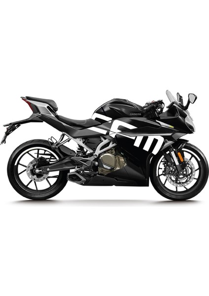Cfmoto 250SR Sticker Yan Grenaj & Jant Dışı Yarım Daire Beyaz