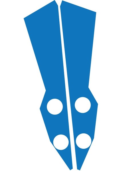 Cf Moto NK250 Ön Çamurluk Sağ Sol Mavi Renk Sticker Etiket Kaplama Modeli 2019-2024