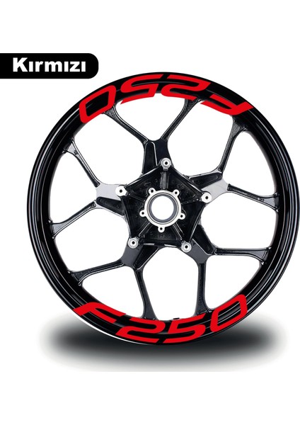 Bajaj F250 Jant Içi Yazı Sticker Modeli Kırmızı