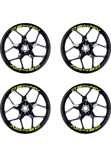 Neon Yeşil (Sarı) Cfmoto 450NK Yazılı 8 Li Jant Içi Yazı Sticker fiyatları