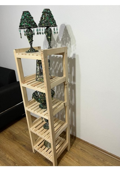 5 Katlı 120*35*30 Doğal Ahşap Dekoratif Çiçeklik-Ofis-Salon-Oturma Odası-Mutfak-Sehpa fiyatları