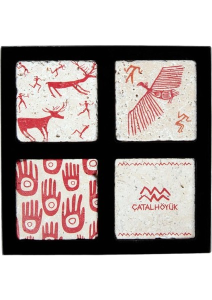 Çatalhöyük Bardak Altlığı | Traverten, CTLHYK-2024106
