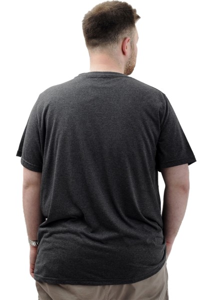 Büyük Beden Erkek Baskılı Tişört Bisiklet Yaka Pamuklu New York U24081 Anrtamelanj fırsatları