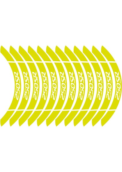 Neon Sarı Cf Moto 250 Sr Geniş Jant Sticker Etiket Modeli modelleri