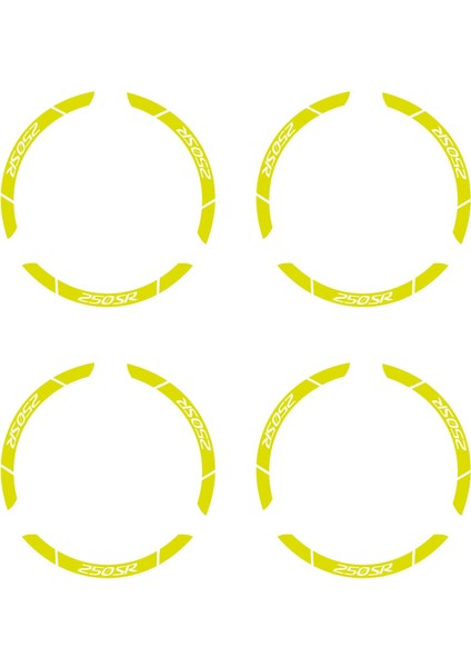 Neon Sarı Cf Moto 250 Sr Geniş Jant Sticker Etiket Modeli fırsatları