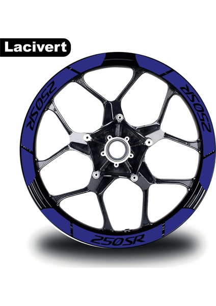Lacivert Cf Moto 250 Sr Geniş Jant Sticker Etiket Modeli