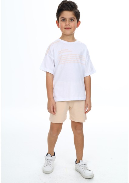 Erkek Çocuk Baskılı Şortlu Takım
