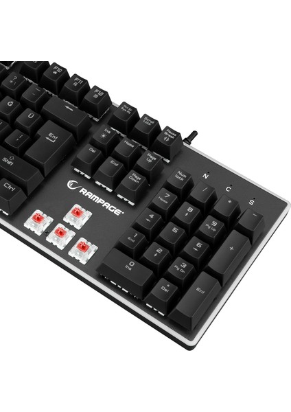 Bygame-K1 Rgb LED Frame Rainbow Mekanik Red Switch Oyuncu Klavyesi