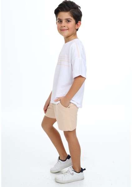 Erkek Çocuk Baskılı Şortlu Takım modelleri