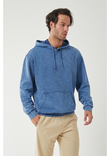 Kapüşonlu Yıkamalı Basic 3iplik Şardonsuz Sweatshirt Hoodie fiyatları